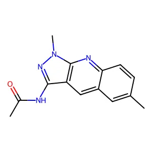 N-(1,6-dimethylpyrazolo[3,4-b]quinolin-3-yl)acetamide structure