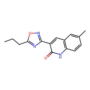 6-Methyl-3-(5-propyl-[1,2,4]oxadiazol-3-yl)-quinolin-2-ol structure