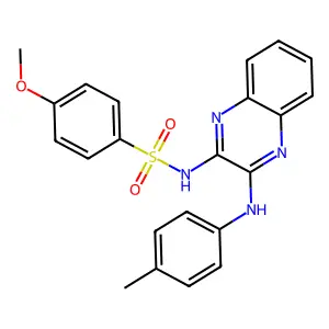 4-methoxy-N-(3-(p-tolylamino)quinoxalin-2-yl)benzenesulfonamide structure
