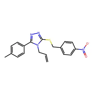 3-(4-methylphenyl)-5-[(4-nitrobenzyl)sulfanyl]-4-(prop-2-en-1-yl)-4H-1,2,4-triazole structure