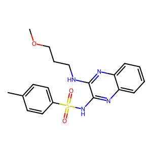 N-[3-(3-methoxypropylamino)quinoxalin-2-yl]-4-methylbenzenesulfonamide structure
