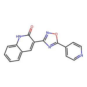 3-[5-(pyridin-4-yl)-1,2,4-oxadiazol-3-yl]quinolin-2(1H)-one structure