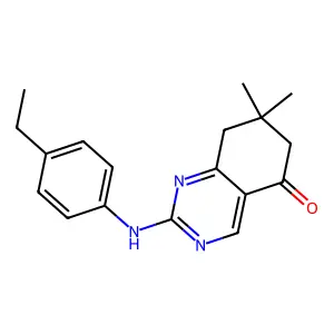 2-(4-Ethylanilino)-7,7-dimethyl-6,8-dihydroquinazolin-5-one structure