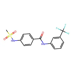 4-(methanesulfonamido)-N-[3-(trifluoromethyl)phenyl]benzamide structure