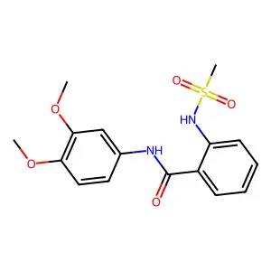 N-(3,4-dimethoxyphenyl)-2-[(methylsulfonyl)amino]benzamide structure