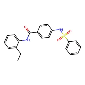4-(benzenesulfonamido)-N-(2-ethylphenyl)benzamide structure