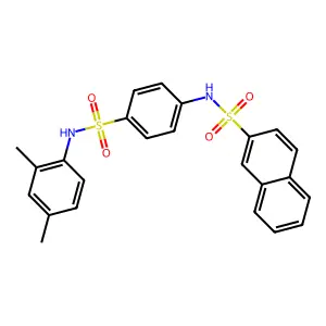 N-[4-[(2,4-dimethylphenyl)sulfamoyl]phenyl]naphthalene-2-sulfonamide structure
