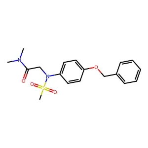 N,N-dimethyl-2-(N-methylsulfonyl-4-phenylmethoxyanilino)acetamide structure