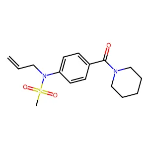 N-[4-(piperidine-1-carbonyl)phenyl]-N-prop-2-enylmethanesulfonamide structure