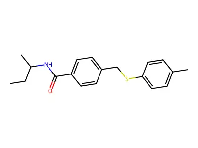 N-(butan-2-yl)-4-{[(4-methylphenyl)sulfanyl]methyl}benzamide structure
