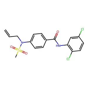 N-(2,5-dichlorophenyl)-4-[methylsulfonyl(prop-2-enyl)amino]benzamide structure