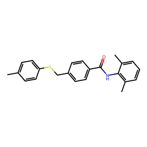 N-(2,6-Dimethylphenyl)-4-[[(4-methylphenyl)thio]methyl]benzamide structure