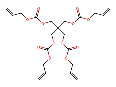 Carbonic acid, 2,2-bis((((2-propenyloxy)carbonyl)oxy)methyl)-1,3-propanediyl di-2-propenyl ester structure