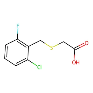 [(2-Chloro-6-fluorobenzyl)sulfanyl]acetic acid structure