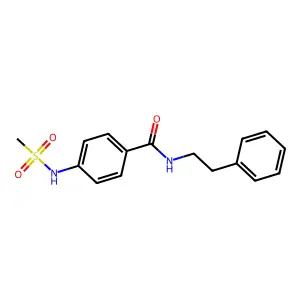 4-[(methylsulfonyl)amino]-N-(2-phenylethyl)benzamide structure