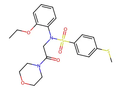 N-(2-ethoxyphenyl)-4-methylsulfanyl-N-(2-morpholin-4-yl-2-oxoethyl)benzenesulfonamide structure