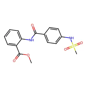 Methyl 2-({4-[(methylsulfonyl)amino]benzoyl}amino)benzoate structure