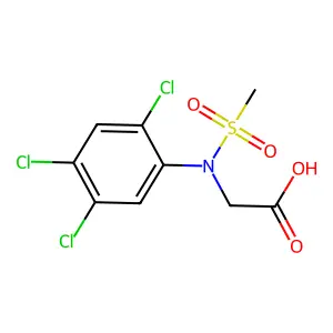 N-(methylsulfonyl)-N-(2,4,5-trichlorophenyl)glycine structure