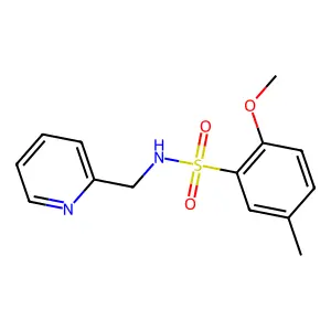 2-Methoxy-5-methyl-N-pyridin-2-ylmethyl-benzenesulfonamide structure