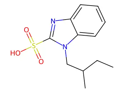 1-(2-Methylbutyl)benzimidazole-2-sulfonic acid structure