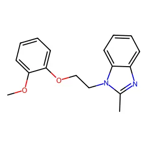 1-[2-(2-Methoxyphenoxy)ethyl]-2-methylbenzimidazole structure