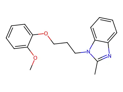 1-[3-(2-methoxyphenoxy)propyl]-2-methyl-1H-1,3-benzodiazole structure