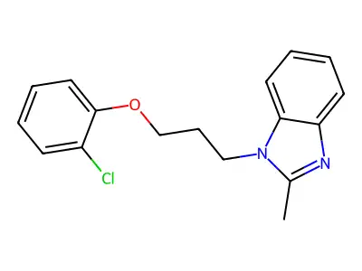 1-[3-(2-Chlorophenoxy)propyl]-2-methylbenzimidazole structure