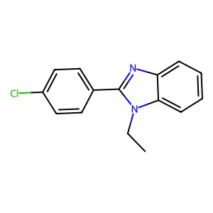 2-(4-Chlorophenyl)-1-ethylbenzimidazole structure