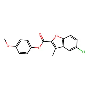 4-Methoxyphenyl 5-chloro-3-methyl-1-benzofuran-2-carboxylate structure