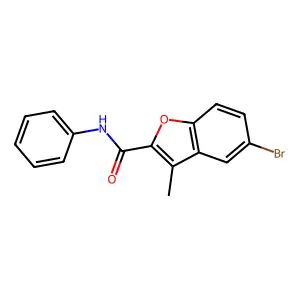 5-bromo-3-methyl-N-phenyl-1-benzofuran-2-carboxamide structure