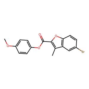 4-Methoxyphenyl 5-bromo-3-methyl-1-benzofuran-2-carboxylate structure