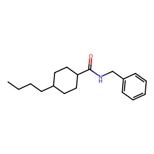 N-benzyl-4-butylcyclohexane-1-carboxamide structure