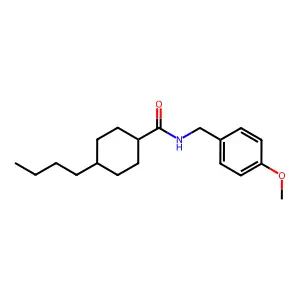 4-butyl-N-[(4-methoxyphenyl)methyl]cyclohexane-1-carboxamide structure