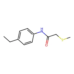 acetamide,N-(4-ethylphenyl)-2-(methylthio)- structure