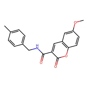 6-methoxy-N-(4-methylbenzyl)-2-oxo-2H-chromene-3-carboxamide structure