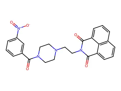 2-[2-[4-(3-Nitrobenzoyl)piperazin-1-yl]ethyl]benzo[de]isoquinoline-1,3-dione structure