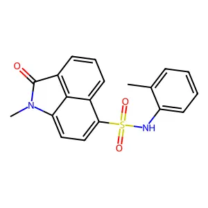 1-methyl-N-(2-methylphenyl)-2-oxo-1,2-dihydrobenzo[cd]indole-6-sulfonamide structure