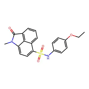 N-(4-ethoxyphenyl)-1-methyl-2-oxo-1,2-dihydrobenzo[cd]indole-6-sulfonamide structure