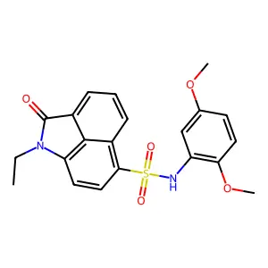 N-(2,5-dimethoxyphenyl)-1-ethyl-2-oxo-1,2-dihydrobenzo[cd]indole-6-sulfonamide structure
