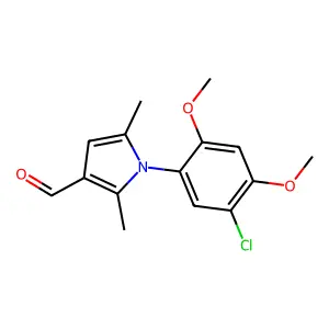 1-(5-Chloro-2,4-dimethoxyphenyl)-2,5-dimethylpyrrole-3-carbaldehyde structure