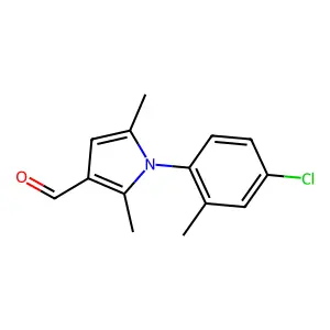 1-(4-chloro-2-methylphenyl)-2,5-dimethyl-1H-pyrrole-3-carbaldehyde structure