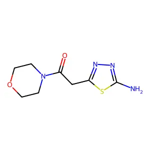 2-(5-Amino-[1,3,4]thiadiazol-2-yl)-1-morpholin-4-yl-ethanone structure