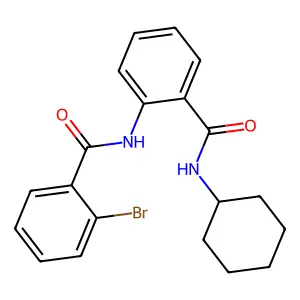 2-[(2-bromobenzoyl)amino]-N-cyclohexylbenzamide structure
