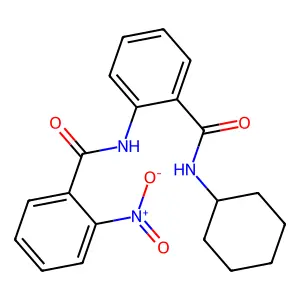 N-环己基-2-[(2-硝基苯甲酰基)氨基]苯甲酰胺 structure