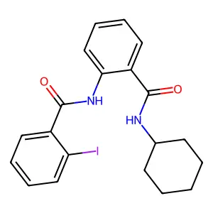 N-cyclohexyl-2-[(2-iodobenzoyl)amino]benzamide structure