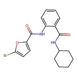 5-bromo-N-[2-(cyclohexylcarbamoyl)phenyl]furan-2-carboxamide structure