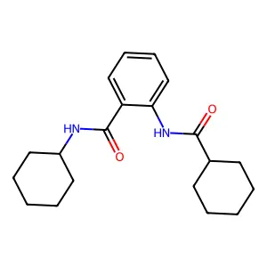 N-cyclohexyl-2-[(cyclohexylcarbonyl)amino]benzamide structure