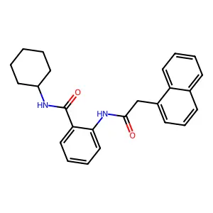 N-cyclohexyl-2-[(1-naphthylacetyl)amino]benzamide structure