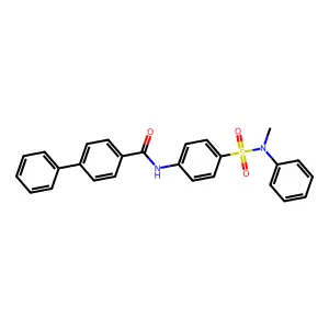N-(4-{[methyl(phenyl)amino]sulfonyl}phenyl)-4-biphenylcarboxamide structure