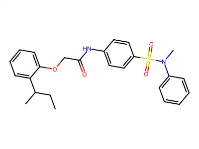 2-(2-butan-2-ylphenoxy)-N-[4-[methyl(phenyl)sulfamoyl]phenyl]acetamide structure